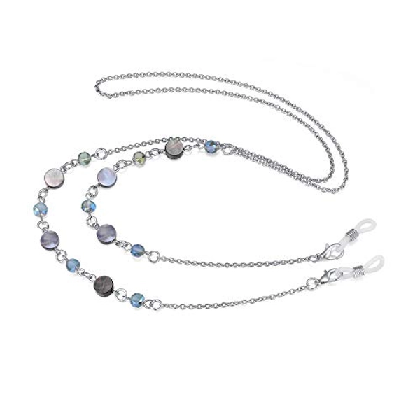 Eyeglass Chain Women-Fashion Beaded Eyeglass Chain Lanyard-Crimmy Stylish Glasses Cords(SHELL)