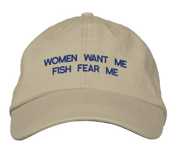 Embroidery Women Want Me Fish Fear Me Embroidered Baseball Cap Hip Hop Headwear Baseball Hat Daddy Dad Hat Black