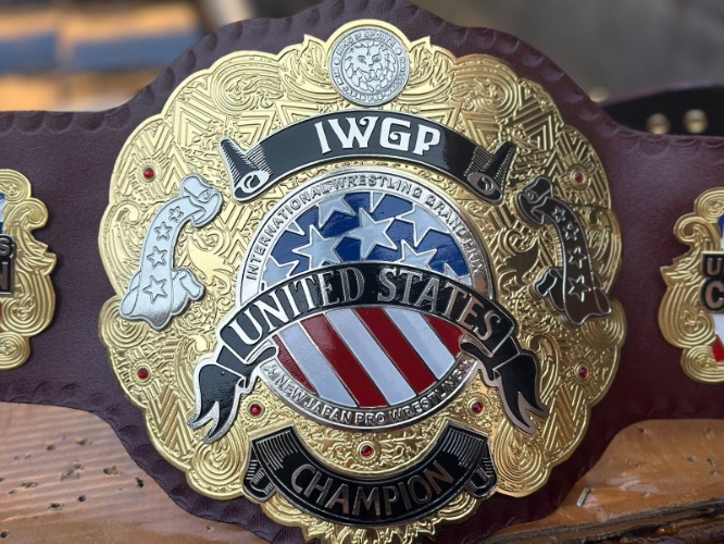 IWGP United States Heavyweight Wrestling Championship Belt Dual Metal Plated 4mm