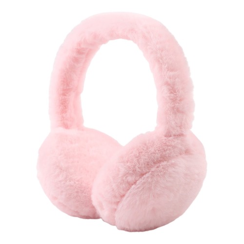 PESAAT Fluffy Ear Muff for Women Plush Foldable Earmuffs Kids Winter Earmuffs Girls Boys Cold Weather Ear Warmer - Light Pink