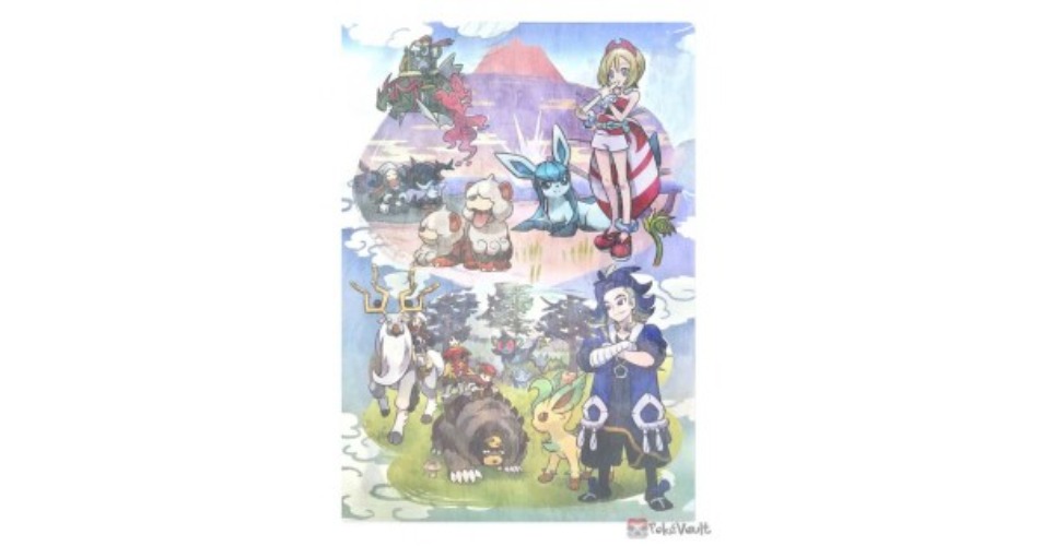 Pokemon Center 2022 Glaceon Hisuian Growlithe Hisui Days File Folder