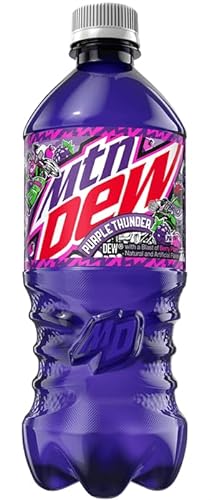 Mtn Dew Purple Thunder 4 pack Mountain 20 oz bottles - Berry - 20 Fl Oz (Pack of 4)