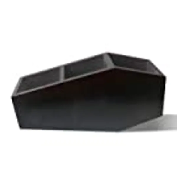 Underground Whispers Gothic Desk Organizer - Coffin Make Up Organizer, Makeup Brush Holder - Storage of Accessories for Home, Bedroom, Office - Desktop Decor for Goth Room - (black)