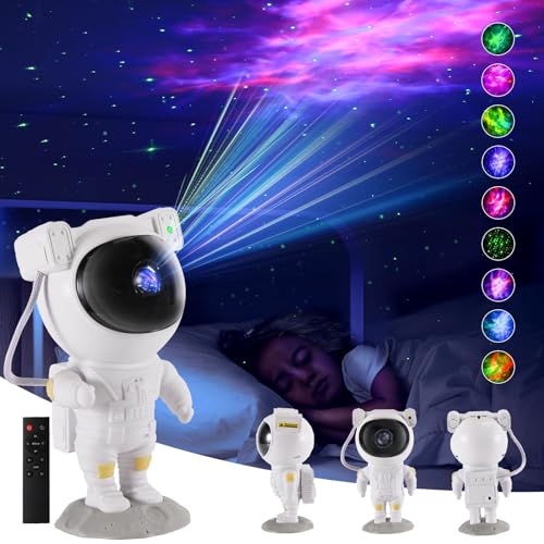 FBSPORT Astronaut Galaxy Projector Starry Sky Night Light, Star Nebula Projector with 17 Modes, Timer and Remote Control, Bedroom Ceiling Space Projector, Gift for Kids and Adults