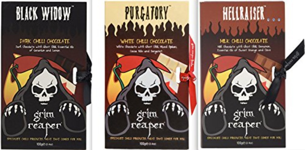 Grim Reaper Purgatory/Hellraiser/Black Widow Chilli Chocolate Gift Pack