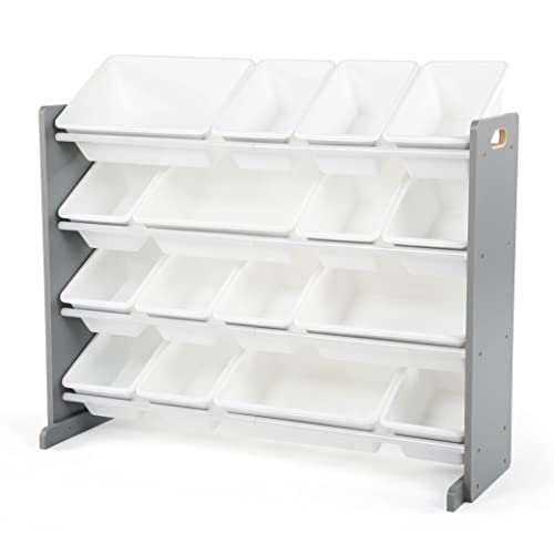 Humble Crew Supersized Wood Toy Storage Organizer, Extra Large, Grey/White - Grey/White - Organizer