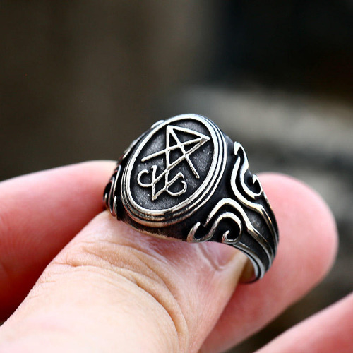 Gothic Symbolism: Lucifer Signet Ring - 9