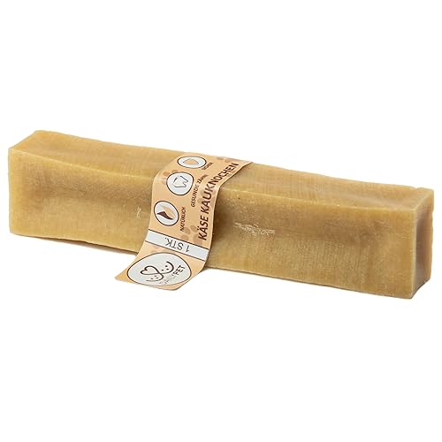 DAILY PET Kaukäse für Hunde - Käseknochen - Natürliche Käse Kauknochen für Hunde - Zahnpflege Hund - Kaustangen - Hundeleckerli - Hundesnack - Gesunde Snacks - Kausnack - 1 Stück - Größe XL - 1 Stück, Größe "XL"