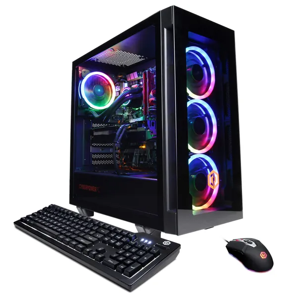 CyberpowerPC Gamer Xtreme VR Gaming PC, Intel Core i9-12900KF 3.2GHz, GeForce RTX 3090 24GB, 16GB DDR4, 1TB NVMe PCIe SSD, 1TB HDD, WiFi & Win 11 Home (GXiVR8080A29), Black - 