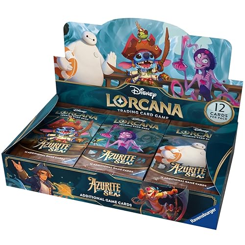 Ravensburger 11098466 Disney Lorcana: Azure Sea Display with 24 Booster Packs