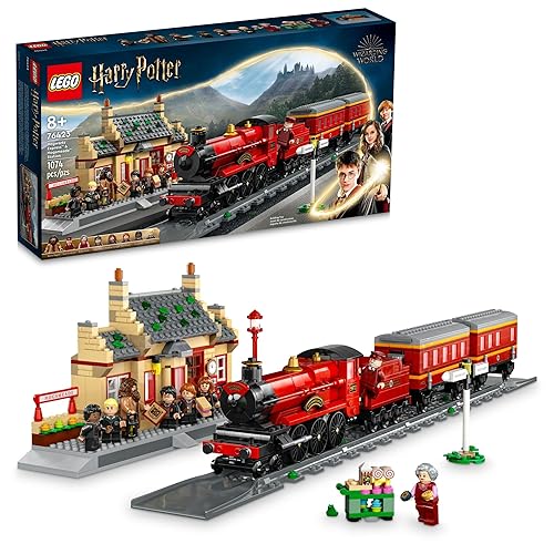 LEGO Harry Potter Hogwarts Express & Hogsmeade Station 76423 Building Toy Set; Harry Potter Gift Idea for Fans Aged 8+; Features a Buildable Train, Tracks, Ticket Office and 8 Harry Potter Minifigures - Standard Packaging