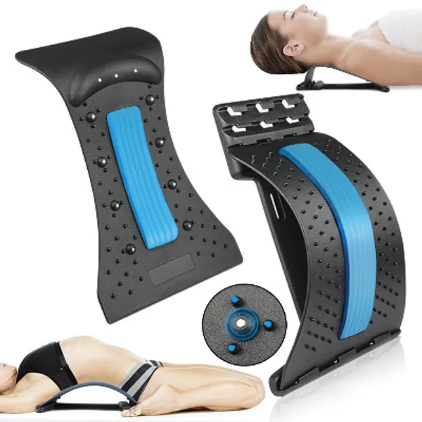 Back Stretcher Neck Stretcher Set of 2, Lumbar Support for Lower Back Pain Relief Spine Deck for Cervical Pain Relief - Back Massager Spine Stretcher for Herniated Disc Pain Relief Sciatica