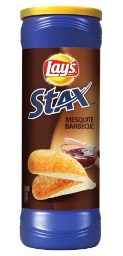 Lay's Stax, Mesquite Barbeque, 5.5-Ounce Containers (Pack of 17) - Mesquite Barbeque - 5.53 Ounce (Pack of 17)