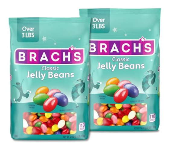 Brach's Classic Jelly Beans, Assorted Flavors, Easter Candy, 54 Ounce Bag (Pack of 2) - 54oz (Pack of 2)