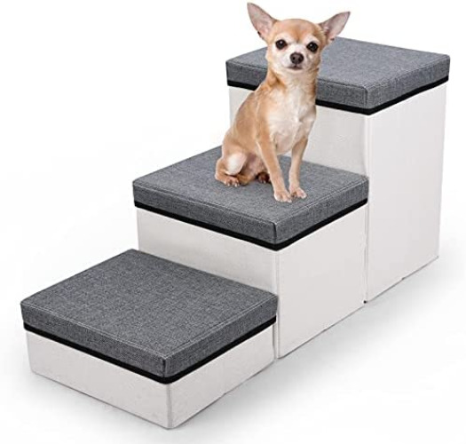 3 Step Pet Stairs with Storage Compartment - United States