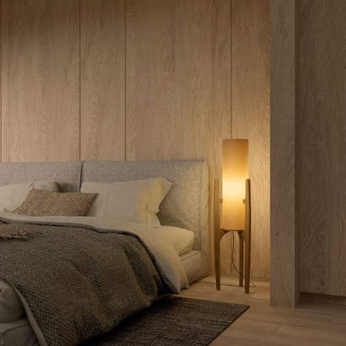 Zen Floor Lamp - Natural Wood