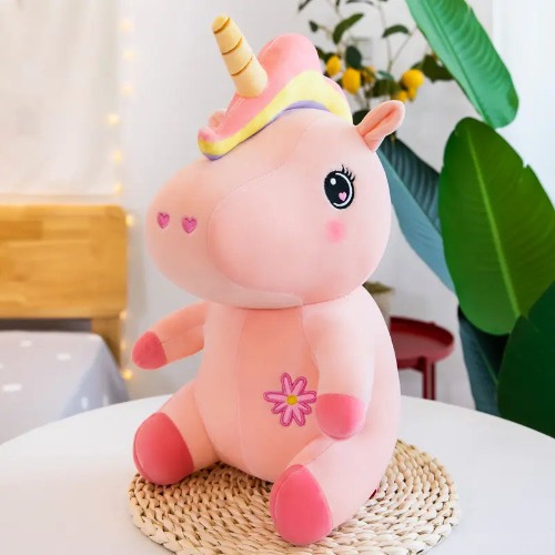 Ultra Soft Giant Unicorn Plush: Super Squishy Stuffed Animal - Pink / 24cm
