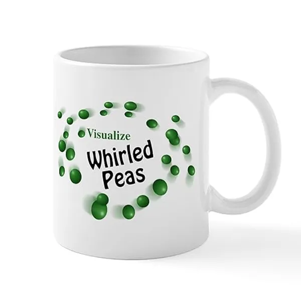 CafePress Visualize Whirled Peas Mug 11 oz (325 ml) Ceramic Coffee Mug - White - Visualize Whirled Peas Mug