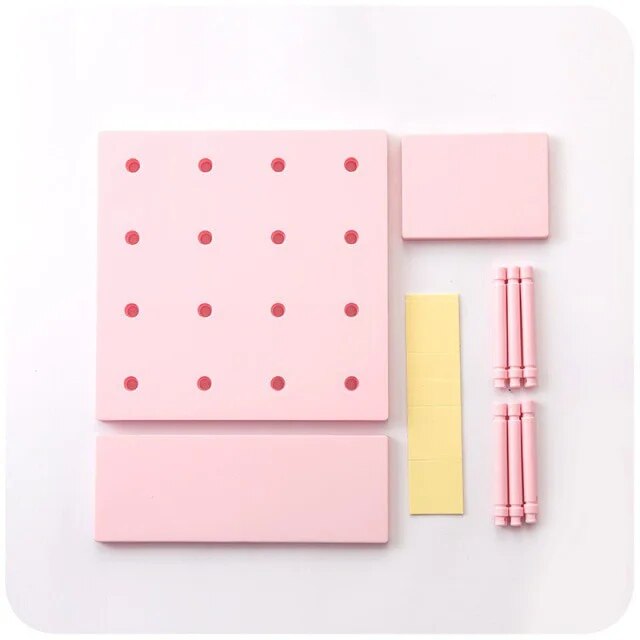Pegboard Display Wall Organizer for Storage Kawaii Gaming Set Up - 6 Colors - pink