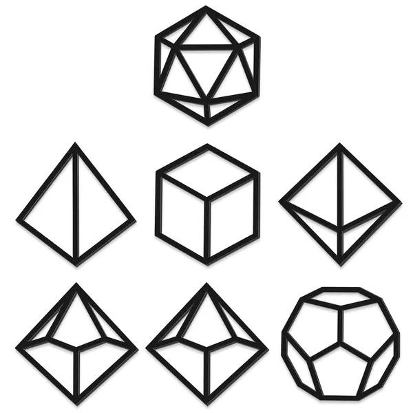 7 Pieces Dice Wall Decor Wooden Dice Wall Art Game Room Decor Wood Dice Hanging Sign Geometry Home Decor for Home Bedroom Living Room Teenager Boy Game Room Decoration - 