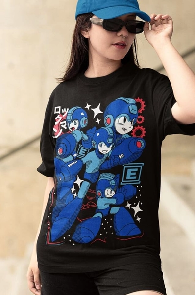 Mega Man Blue Bomber Gaming Shirt