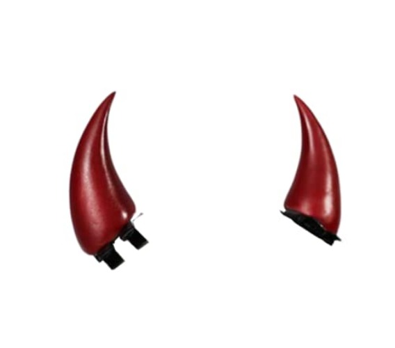 A Pair Bloody Bone Hairpin Edge clip Skull Butterfly Dark Gothic Hair Accessories Cosplay Prop Party Hallowmas (red) - red