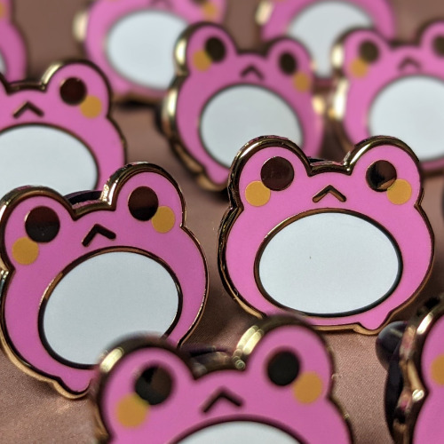 Tiny "Sakura" Pink Frog Enamel Pin