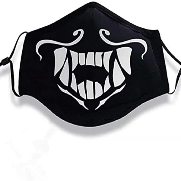 damdos for KDA Akali Mask Assassin K-da Cosplay Props S8 Face Mask Night Lights Luminous Gifts Black
