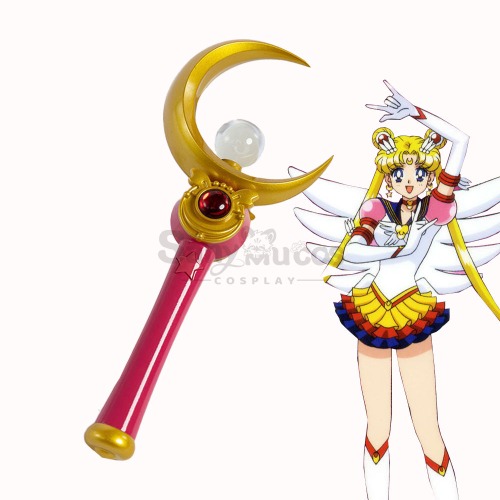 【In Stock】Anime Sailor Moon Cosplay Sailor Moon Usagi Tsukino Transformation Rod Cosplay Prop