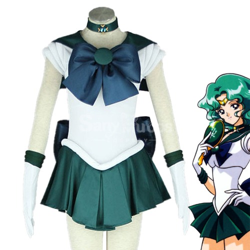 【In Stock】Anime Sailor Moon Cosplay Sailor Neptune Michiru Kaiou Battle Suit Cosplay Costume - L