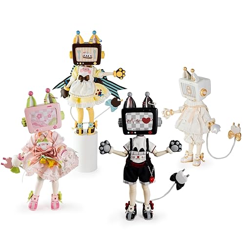 BEEMAI UF Doll Autna CAT-TV Series 4-Box Set (Contains 4 Figures No Repeat), 1/6 BJD Dolls Random Design Cute Figures Collectibles Birthday Gift - 4-Box Set