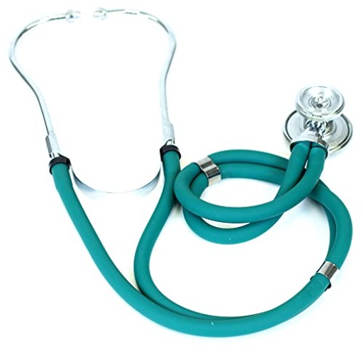 Primacare DS-9295-FG 30" Sprague Rappaport Style Stethoscope for Doctors, Nurses and Medical Students, First Aid Professional Dual Head Cardiology Kit for Men, Women and Pediatric, Frosted Glacier - Frosted Glacier