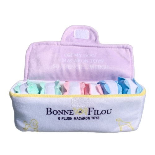 Plush Macaron Squeaky Dog Toy | 6 macaron toys