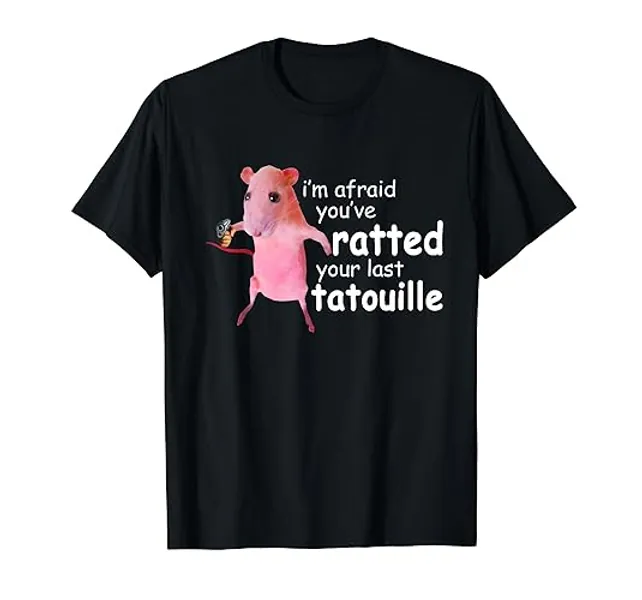Funny Pink Rat, I'm Afraid You've Ratted Your Last Tatouille T-Shirt - Women - Royal Blue - 3X-Large