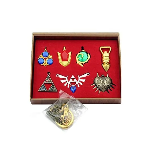 
                            The Legend of Zelda Twilight Princess & Hylian Shield & Master Sword finest collection sets keychain/necklace/jewelry series
                        