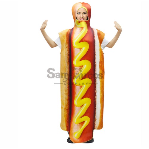 【In Stock】Halloween Cosplay Hotdog/Hamburger Cosplay Costume - Hotdog