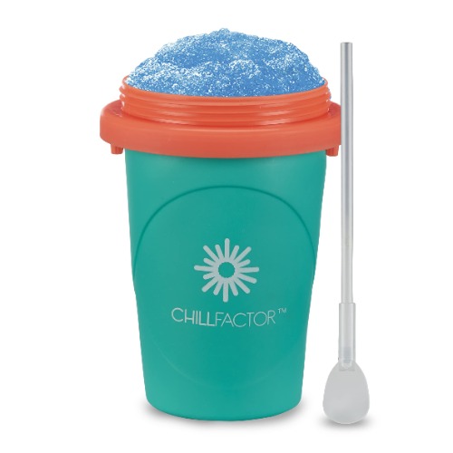 ChillFactor slushy maker Neon Green - Reusable slushy maker cup, homemade slushies. Squeeze cup slushy maker Kitchen toys