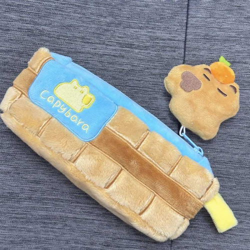 Capybara Pencil Case Cute Capybara Plush Pencil Holder