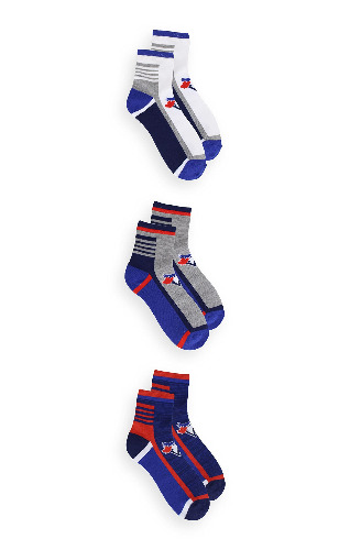 Toronto Blue Jays Men's 3-Pack Half Terry Quarter Socks - Style 1
