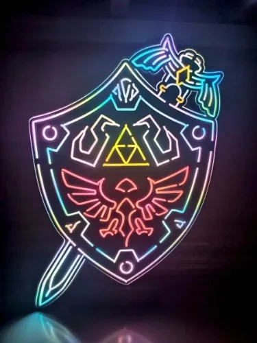 Master Sword Hylian Shield Led Light, Master Sword Hylian Shield Decor, Master Sword Hylian Shield Ornaments, Legend of Zelda Wall Art - Etsy UK