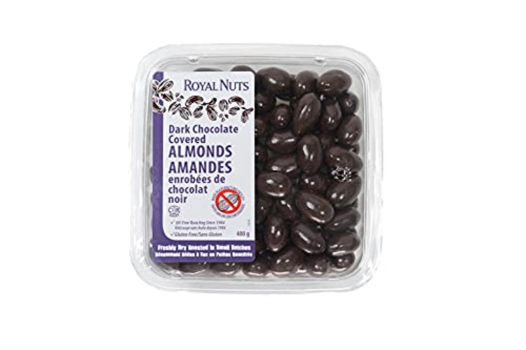 ROYAL NUTS Dark Chocolate Almonds, 400 Grams, (Package May Vary)