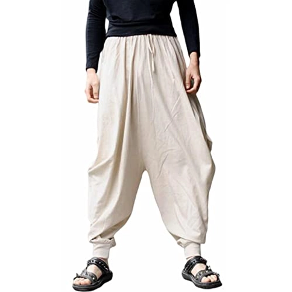 ONTTNO Men's Loose Stretchy Waist Casual Ankle Length Pants