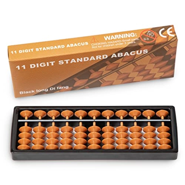 Digital Standard Abacus-17.8 cm-Professional 11-Column Soroban Calculator (Functional and Educational Tool)