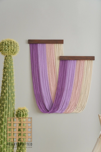 Macrame Wall Decor, Yarn Tapestry, Home Decoration, Dining Room Wall Art, Rustic Home Decor, New House Gift, Farmhouse Macrame W59