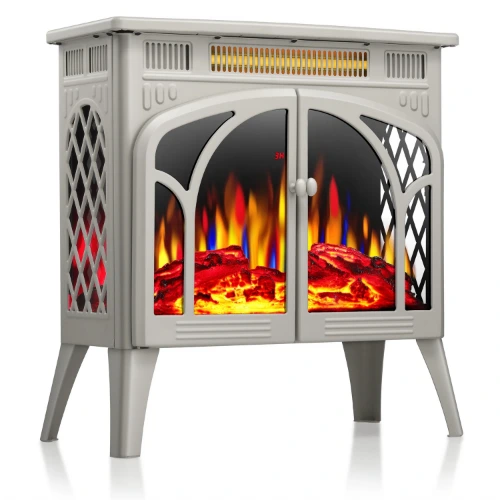 R.W.FLAME 23.5''W 500W/1500W Electric Fireplace Stove With Remote Control
