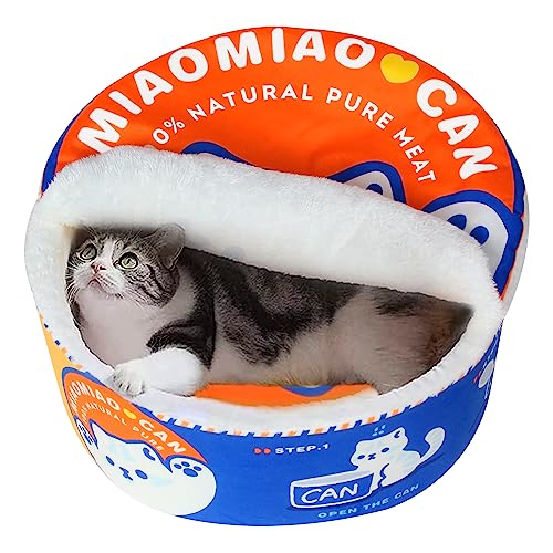 寵幸 Ramen Noodle Dog & Cat Bed,Keep Warm and Super Soft Creative Pet Nest for Indoor Cats,Removable Washable Cushion for Small Medium Large Dogs and Cats - 23.7"L x 23.7"W x 11.0"Th - blue