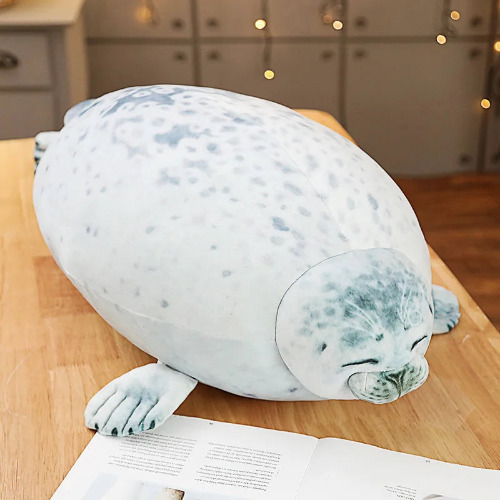 Chubby Seal Plush - Grey