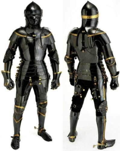 Wearable Steel Medieval wearable Armor Knight Brass Crusador Full Suit of Armour