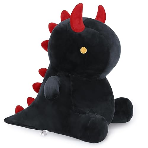 Ditucu Cute Dinosaur Plush Dino Stuffed Animals Plushies Toys Super Soft Dolls Birthday Gifts for Kids Girls Boys Black 10 inch - Black - 10 inch