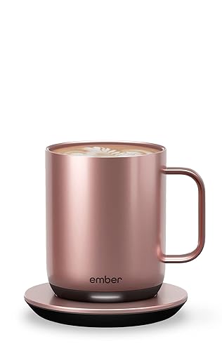 Ember Temperature Control Smart Mug 2, 10 Oz, App-Controlled Heated Coffee Mug with 80 Min Battery Life and Improved Design, Rose Gold - Rose Gold - 10 oz